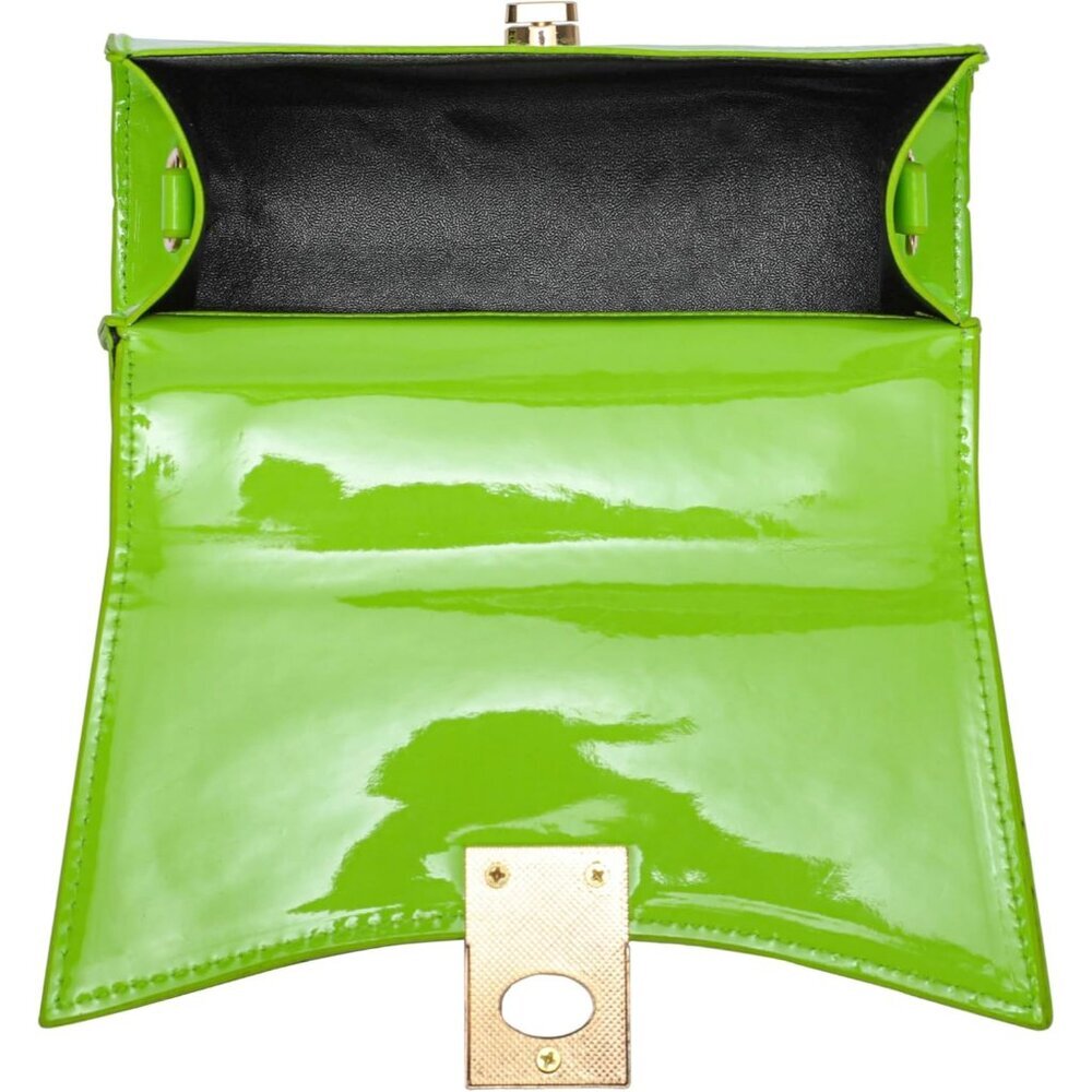 Eco-Friendly Small Crossbody Satchel - Classic Crocodile Design in Green - Picture 6 of 6